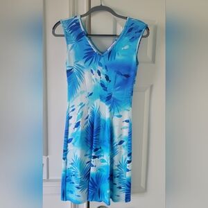 Never worn. LEGGIADRO DRESS, SIZE 2, MINI, BLUE